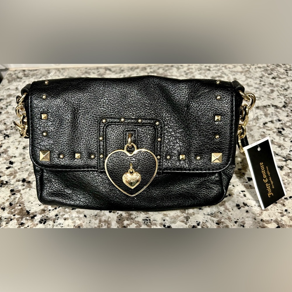 Juicy Couture Black Quilted Shoulder Bag - NWT - Vintage - Black - Small